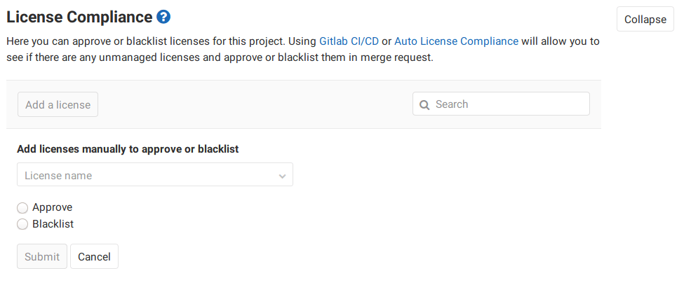 License Compliance Add License